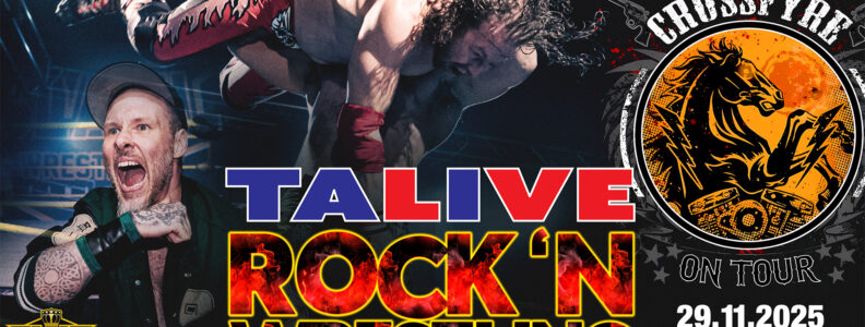 TALIVE Rock n Wrestling marraskuu 2025 - showpainia ja rock-musiikkia saman iltana ja samassa paketissa! Talin Keilahallin tapahtumapaikalla Helsingissä showpainitapahtuma 2025.